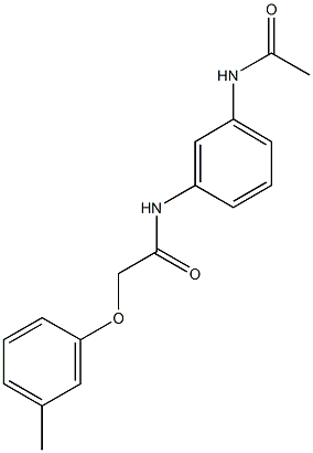 N-[3-(acetylamino)phenyl]-2-(3-methylphenoxy)acetamide Struktur