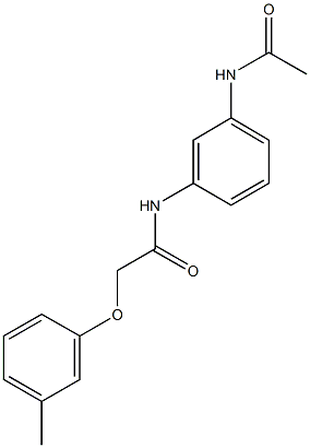 N-[3-(acetylamino)phenyl]-2-(3-methylphenoxy)acetamide Structure