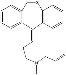 N-allyl-N-(3-dibenzo[b,e]thiepin-11(6H)-ylidenepropyl)-N-methylamine Struktur