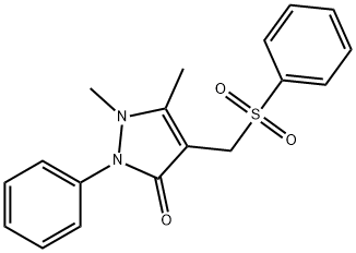 1,5-dimethyl-2-phenyl-4-[(phenylsulfonyl)methyl]-1,2-dihydro-3H-pyrazol-3-one 结构式