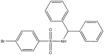 N-benzhydryl-4-bromobenzenesulfonamide Structure
