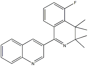 3-(5-fluoro-3,3,4,4-tetramethyl-3,4-dihydro-1-isoquinolinyl)quinoline Structure