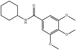 N-シクロヘキシル-3,4,5-トリメトキシベンズアミド 化学構造式