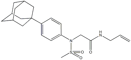 2-[4-(1-adamantyl)(methylsulfonyl)anilino]-N-allylacetamide Struktur