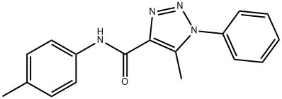 5-methyl-N-(4-methylphenyl)-1-phenyl-1H-1,2,3-triazole-4-carboxamide Struktur