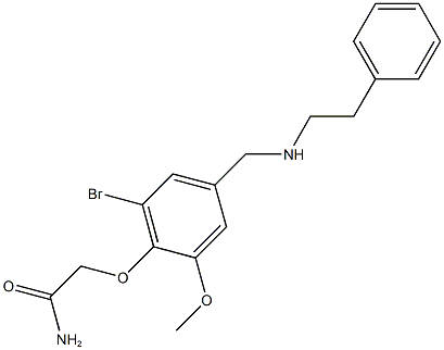 2-(2-bromo-6-methoxy-4-{[(2-phenylethyl)amino]methyl}phenoxy)acetamide Structure