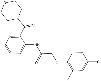 2-(4-chloro-2-methylphenoxy)-N-[2-(4-morpholinylcarbonyl)phenyl]acetamide,875011-08-8,结构式