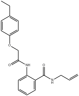 N-allyl-2-{[(4-ethylphenoxy)acetyl]amino}benzamide 结构式