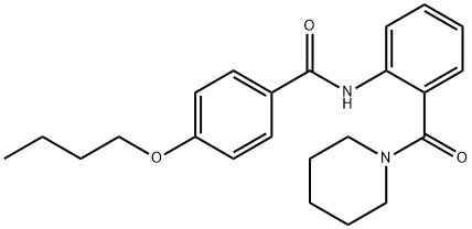 4-butoxy-N-[2-(1-piperidinylcarbonyl)phenyl]benzamide Structure