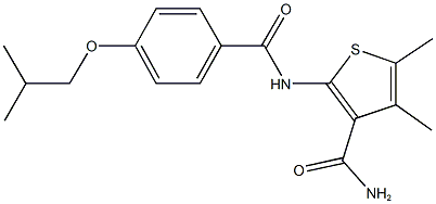 876362-09-3 2-[(4-isobutoxybenzoyl)amino]-4,5-dimethyl-3-thiophenecarboxamide