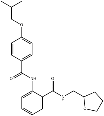 2-[(4-isobutoxybenzoyl)amino]-N-(tetrahydro-2-furanylmethyl)benzamide,876362-65-1,结构式