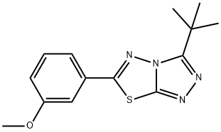 3-(3-tert-butyl[1,2,4]triazolo[3,4-b][1,3,4]thiadiazol-6-yl)phenyl methyl ether Structure