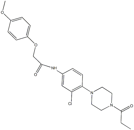 876885-18-6 N-[3-chloro-4-(4-propionyl-1-piperazinyl)phenyl]-2-(4-methoxyphenoxy)acetamide