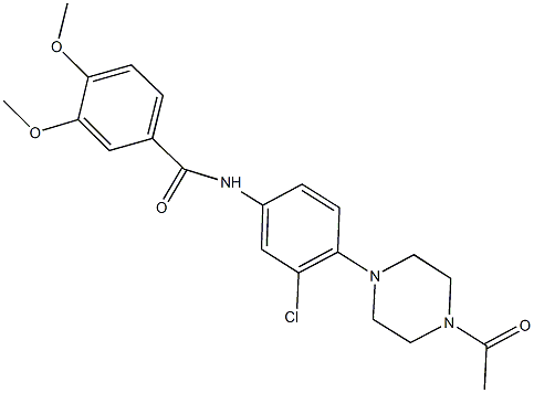 876885-99-3 N-[4-(4-acetyl-1-piperazinyl)-3-chlorophenyl]-3,4-dimethoxybenzamide