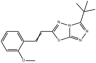 2-[2-(3-tert-butyl[1,2,4]triazolo[3,4-b][1,3,4]thiadiazol-6-yl)vinyl]phenyl methyl ether Structure