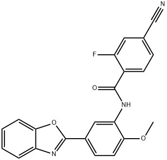N-[5-(1,3-benzoxazol-2-yl)-2-methoxyphenyl]-4-cyano-2-fluorobenzamide|