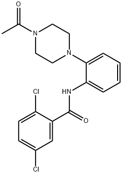 N-[2-(4-acetyl-1-piperazinyl)phenyl]-2,5-dichlorobenzamide Structure