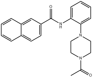N-[2-(4-acetyl-1-piperazinyl)phenyl]-2-naphthamide Struktur