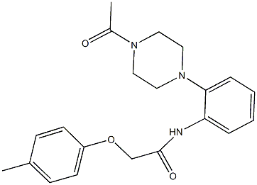 N-[2-(4-acetyl-1-piperazinyl)phenyl]-2-(4-methylphenoxy)acetamide 结构式