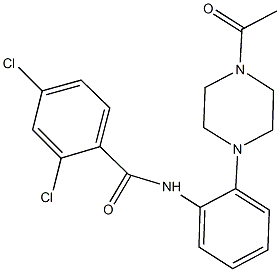 N-[2-(4-acetyl-1-piperazinyl)phenyl]-2,4-dichlorobenzamide Struktur