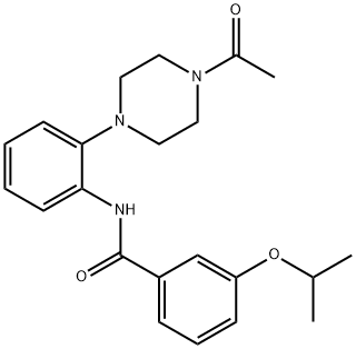 N-[2-(4-acetyl-1-piperazinyl)phenyl]-3-isopropoxybenzamide Struktur