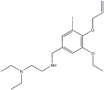 N-[4-(allyloxy)-3-ethoxy-5-iodobenzyl]-N-[2-(diethylamino)ethyl]amine 化学構造式