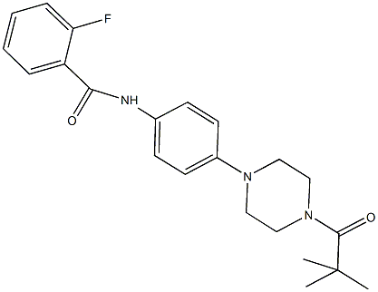 N-{4-[4-(2,2-dimethylpropanoyl)-1-piperazinyl]phenyl}-2-fluorobenzamide
