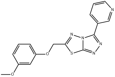 6-[(3-methoxyphenoxy)methyl]-3-(3-pyridinyl)[1,2,4]triazolo[3,4-b][1,3,4]thiadiazole Struktur
