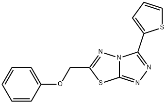 phenyl [3-(2-thienyl)[1,2,4]triazolo[3,4-b][1,3,4]thiadiazol-6-yl]methyl ether Struktur