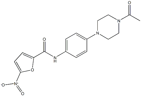 N-[4-(4-acetyl-1-piperazinyl)phenyl]-5-nitro-2-furamide Structure