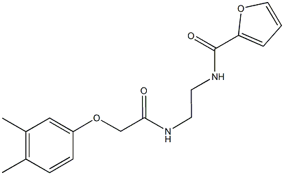 N-(2-{[2-(3,4-dimethylphenoxy)acetyl]amino}ethyl)-2-furamide,878700-79-9,结构式