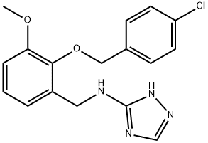 N-{2-[(4-chlorobenzyl)oxy]-3-methoxybenzyl}-N-(4H-1,2,4-triazol-3-yl)amine,878713-77-0,结构式