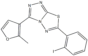 6-(2-iodophenyl)-3-(2-methyl-3-furyl)[1,2,4]triazolo[3,4-b][1,3,4]thiadiazole Structure