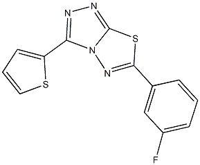 6-(3-fluorophenyl)-3-(2-thienyl)[1,2,4]triazolo[3,4-b][1,3,4]thiadiazole Structure