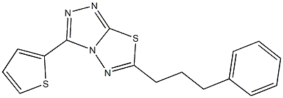 6-(3-phenylpropyl)-3-(2-thienyl)[1,2,4]triazolo[3,4-b][1,3,4]thiadiazole Structure