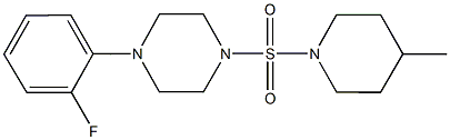 1-(2-fluorophenyl)-4-[(4-methyl-1-piperidinyl)sulfonyl]piperazine Structure