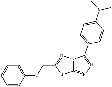 879761-82-7 N,N-dimethyl-N-{4-[6-(phenoxymethyl)[1,2,4]triazolo[3,4-b][1,3,4]thiadiazol-3-yl]phenyl}amine