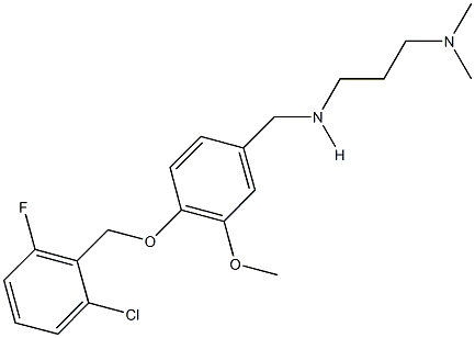 N-{4-[(2-chloro-6-fluorobenzyl)oxy]-3-methoxybenzyl}-N-[3-(dimethylamino)propyl]amine,880070-56-4,结构式