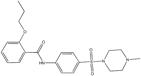 N-{4-[(4-methyl-1-piperazinyl)sulfonyl]phenyl}-2-propoxybenzamide,880558-35-0,结构式