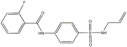 N-{4-[(allylamino)sulfonyl]phenyl}-2-fluorobenzamide Struktur