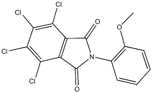 4,5,6,7-tetrachloro-2-(2-methoxyphenyl)-1H-isoindole-1,3(2H)-dione Struktur