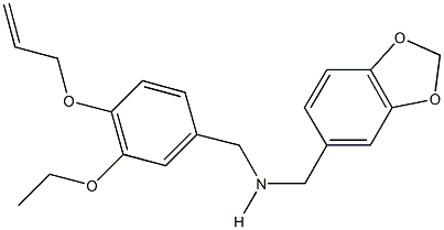 N-[4-(allyloxy)-3-ethoxybenzyl]-N-(1,3-benzodioxol-5-ylmethyl)amine Structure