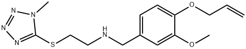 N-[4-(allyloxy)-3-methoxybenzyl]-N-{2-[(1-methyl-1H-tetraazol-5-yl)sulfanyl]ethyl}amine Structure