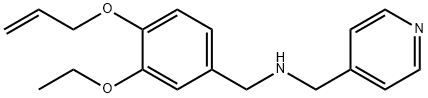 N-[4-(allyloxy)-3-ethoxybenzyl]-N-(4-pyridinylmethyl)amine 化学構造式