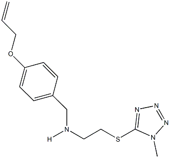 N-[4-(allyloxy)benzyl]-N-{2-[(1-methyl-1H-tetraazol-5-yl)sulfanyl]ethyl}amine Structure