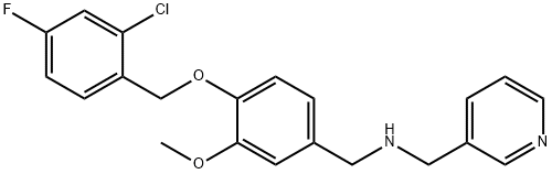 N-{4-[(2-chloro-4-fluorobenzyl)oxy]-3-methoxybenzyl}-N-(3-pyridinylmethyl)amine,880810-08-2,结构式