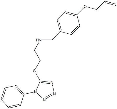 880813-12-7 N-[4-(allyloxy)benzyl]-N-{2-[(1-phenyl-1H-tetraazol-5-yl)sulfanyl]ethyl}amine
