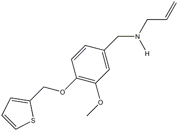 N-allyl-N-[3-methoxy-4-(2-thienylmethoxy)benzyl]amine 结构式