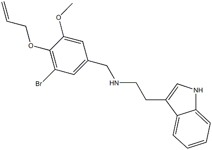 N-[4-(allyloxy)-3-bromo-5-methoxybenzyl]-N-[2-(1H-indol-3-yl)ethyl]amine 结构式