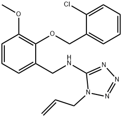 N-(1-allyl-1H-tetraazol-5-yl)-N-{2-[(2-chlorobenzyl)oxy]-3-methoxybenzyl}amine 结构式